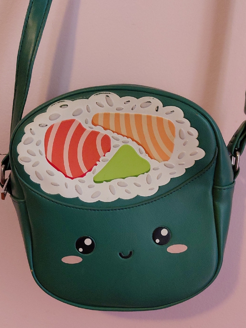 MAD Engine Green Kawaii Sushi Crossbody Bag